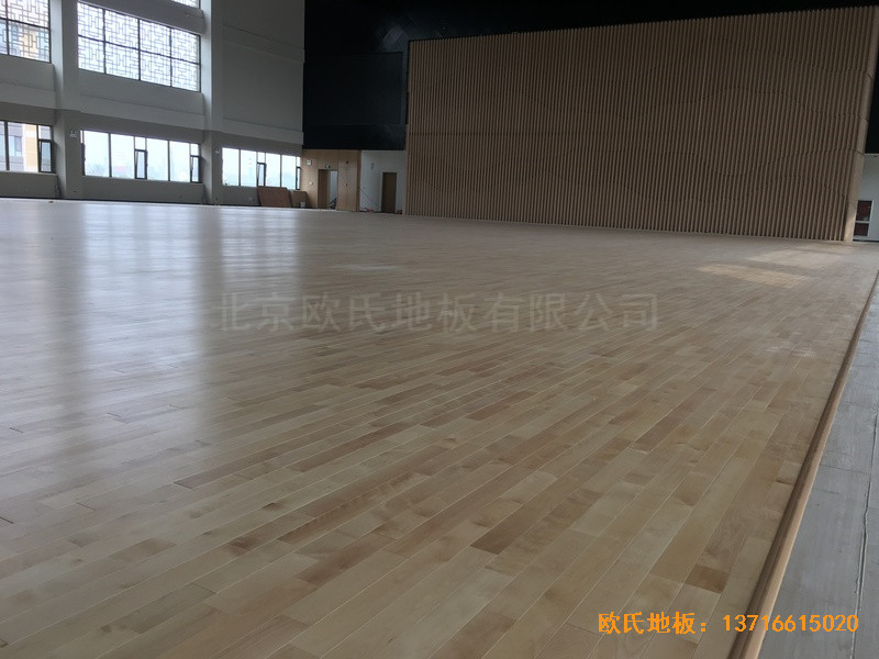 山西交城新天源藥業(yè)體育館體育木地板施工案例4
