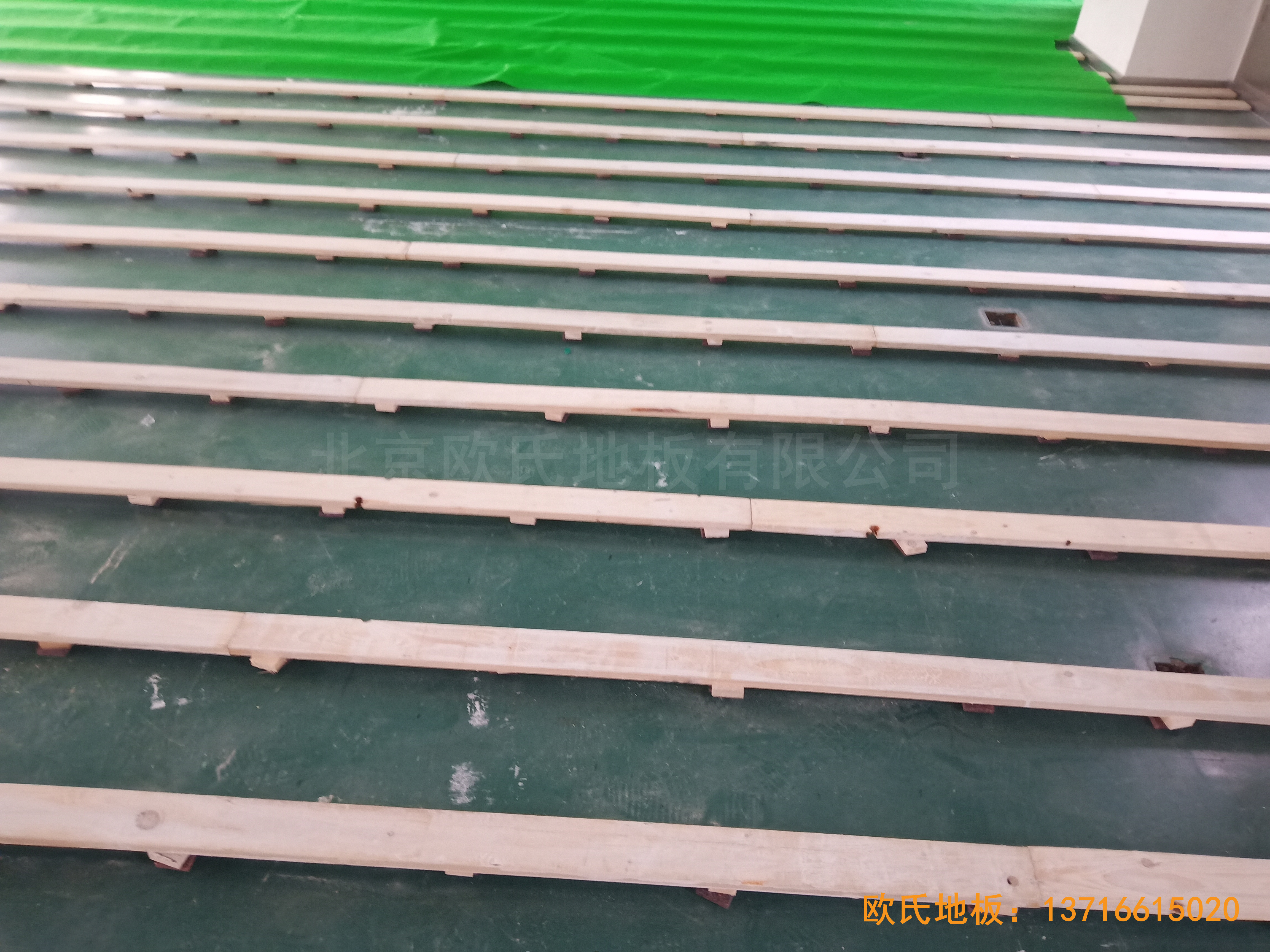 中國科學(xué)院技術(shù)研究所運動館體育木地板鋪裝案例2