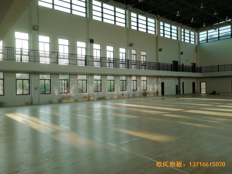 杭州建德籃球館運動地板安裝案例0