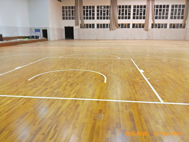 江蘇宿遷消防支隊籃球館體育地板鋪設(shè)案例0
