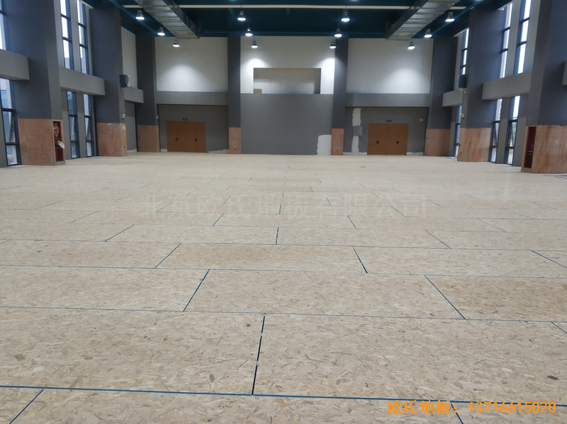 江蘇鹽城金風(fēng)科技籃球館體育木地板鋪裝案例2