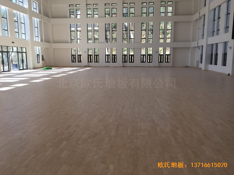 河南南陽南召縣天池電站運動館運動地板鋪裝案例4
