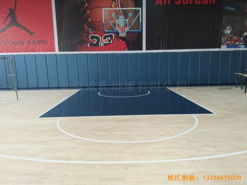 浙江寧波東體籃球館運動木地板鋪裝案例6