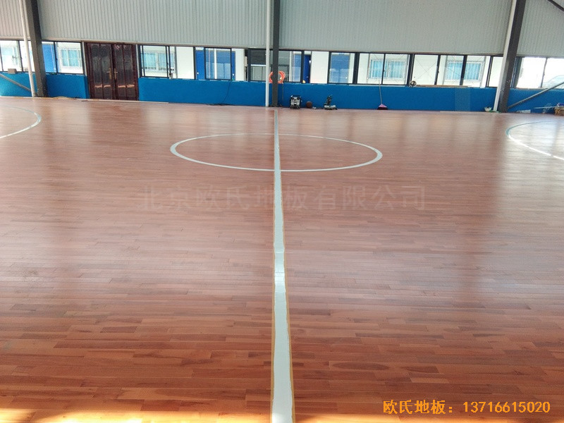 浙江杭州建設(shè)八局籃球館體育地板鋪設(shè)案例3