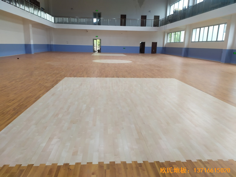 浙江虹橋較好的小學(xué)籃球館體育地板安裝案例4