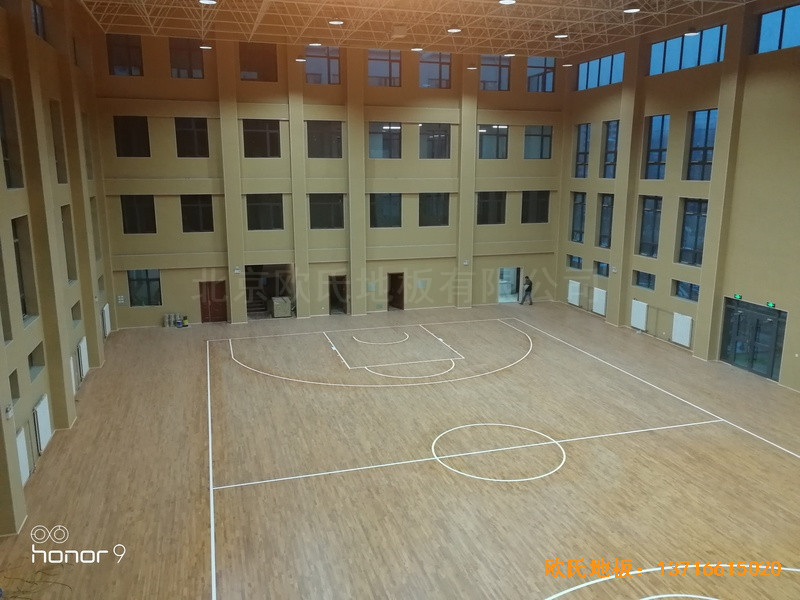 青海西寧大通消防大隊(duì)籃球館體育地板鋪裝案例5