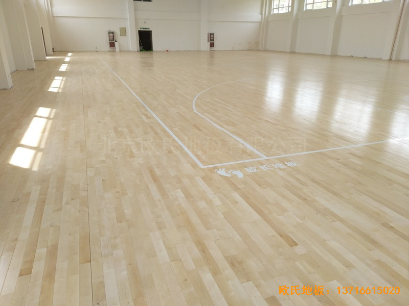 南京浦口黨?；@球館體育地板施工案例4
