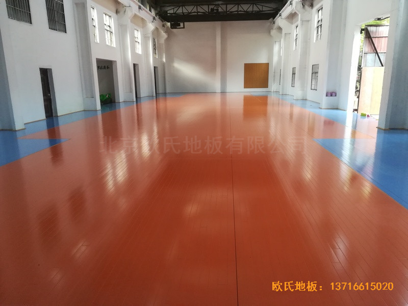 南昌赤練排球館運(yùn)動木地板施工案例0