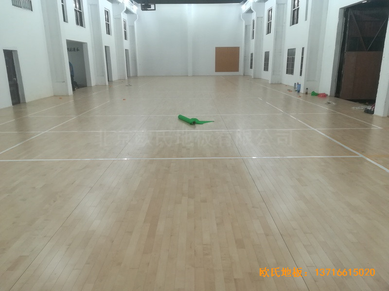 南昌赤練排球館運(yùn)動木地板施工案例4