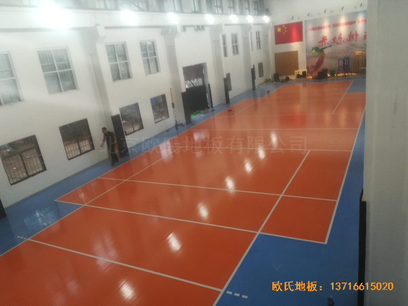 南昌赤練排球館運(yùn)動木地板施工案例5