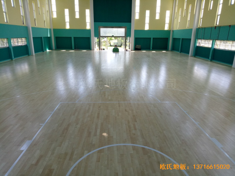 寧波至城學校籃球館運動地板安裝案例3