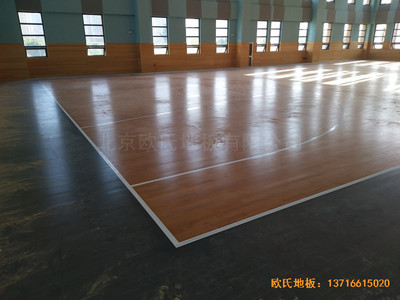 武漢廣阜屯小學清江錦城分?；@球館運動木地板施工案例