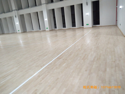 浙江寧波象山分?；@球館體育地板鋪裝案例