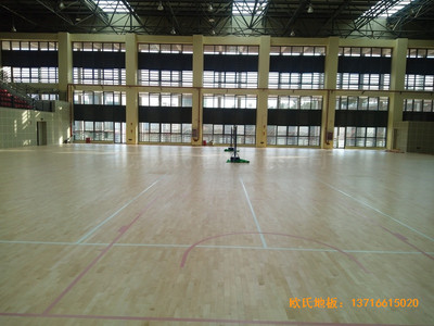 云南滇西技術(shù)大學總部籃球館運動木地板施工案例