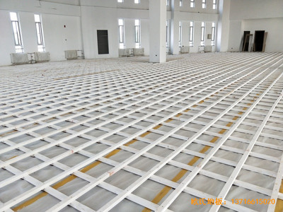 北京房山長陽小學(xué)訓(xùn)練館體育木地板施工案例