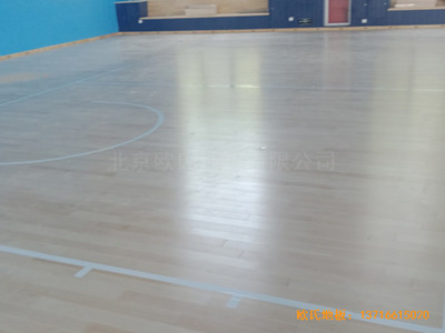 北京順義供電局籃球館體育地板施工案例