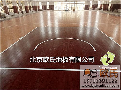 山東臨沂72313部隊籃球館木地板案例